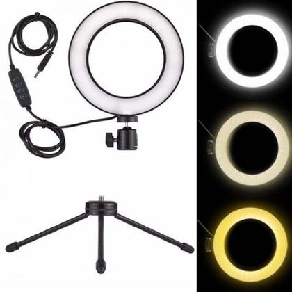 Imagem de Iluminador Ring Ligth 6 De Mesa LED Tripé