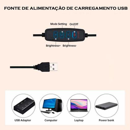 Imagem de Iluminador Ring Ligth Anel Luz 26Cm Fotos Selfie Youtuber