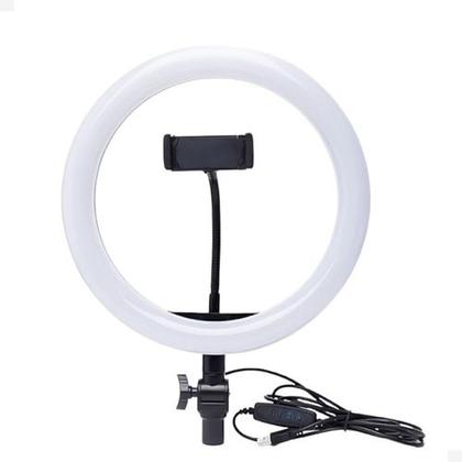 Imagem de Iluminador Ringhlight Profissional 30cm 162 Leds Exbom Usb