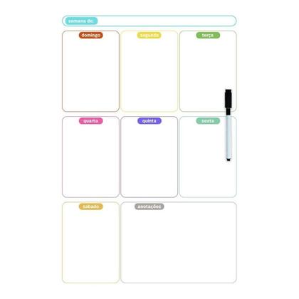 Imagem de Imã De Geladeira Lousa Magnetico Planner Semanal