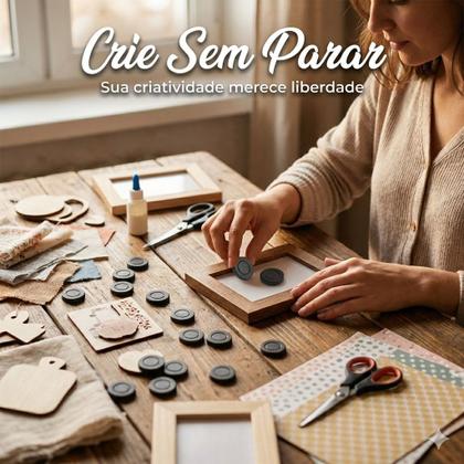 Imagem de Imã Redondo 15mm X 3mm Artesanato Geladeira - 100 Unidades