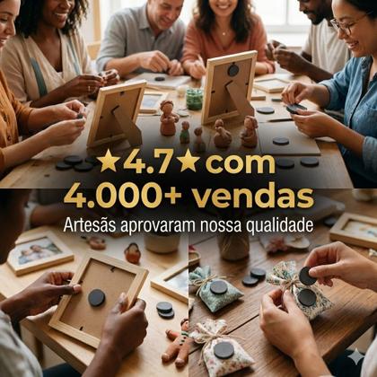 Imagem de Imã Redondo Para Artesanato Geladeiras 10mm + 15mm Com 300 Unidades Total