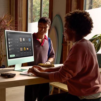 Imagem de iMac 24", M4, CPU 10 núcleos e GPU 10 núcleos, Memória Unificada 16GB, 256GB SSD - Rosa