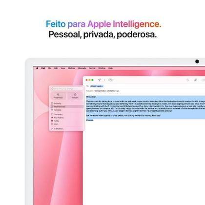 Imagem de iMac 24", M4, CPU 10 núcleos e GPU 10 núcleos, Memória Unificada 16GB, 512GB SSD - Rosa