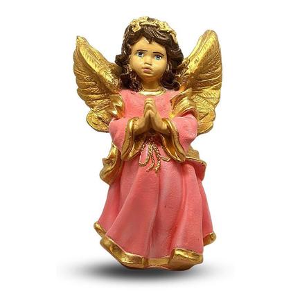 Imagem de Imagem Anjo Da Guarda Infantil Rosa Para Menina 23cm