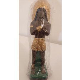 Imagem de Imagem Caboclo Pena Dourada Pe Escultura Gesso Estatua 20 Cm