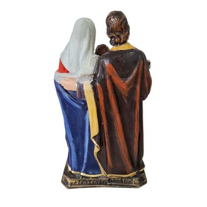 Imagem de Imagem da Sagrada Família José Maria e Jesus de Resina 20 cm Imagem Católica Estatueta Decoração