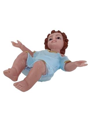 Imagem de Imagem do Santo Menino Jesus Presépio de Natal Manjedoura 15cm em resina