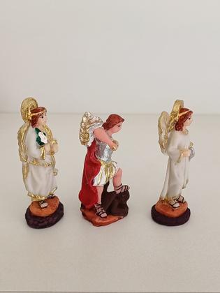 Imagem de Imagem do Trio de Anjos Arcanjos Miguel / Rafael / Gabriel  7cm resina