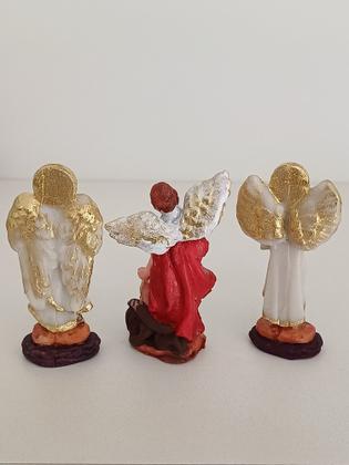 Imagem de Imagem do Trio de Anjos Arcanjos Miguel / Rafael / Gabriel  7cm resina