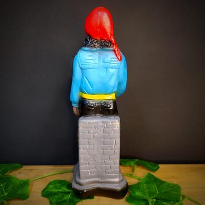 Imagem de Imagem em gesso cigano camisa azul pano vermelho 22cm