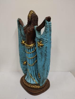 Imagem de Imagem em gesso orixá  iemanjá com rede modelo 002 32,5 cm