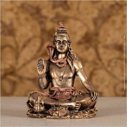 Imagem de Imagem Estátua de Shiva Deus Hindu Sentado em Resina Estatueta