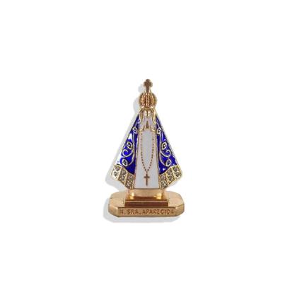 Imagem de Imagem mini nossa senhora aparecida branco para carro 5 cm