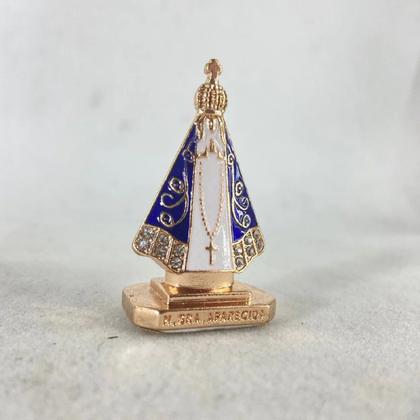 Imagem de Imagem mini nossa senhora aparecida branco para carro 5 cm