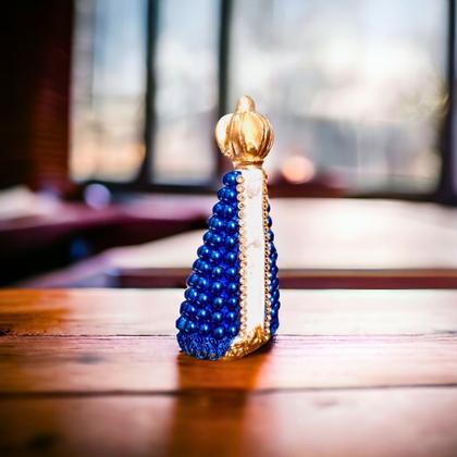 Imagem de Imagem Nossa Senhora Aparecida Pérola Strass 10cm Lembrança