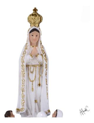 Imagem de Imagem Nossa Senhora de Fátima com Pastores 14 CM - Resina Importado