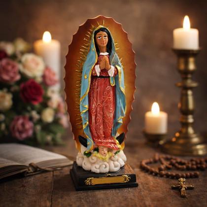 Imagem de Imagem Nossa Senhora de Guadalupe 13 cm Resina Quaresma Frei Gilson