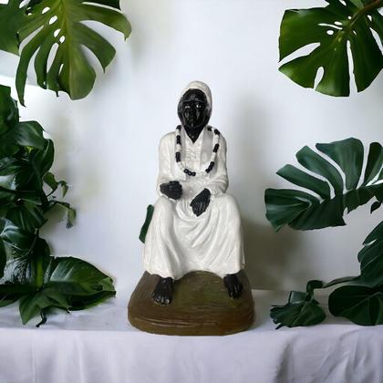 Imagem de Imagem Preta Velha Estátua Decoração Altar Umbanda - 20cm