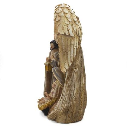 Imagem de Imagem Sagrada Família Anjo Importada Resina 30 cm