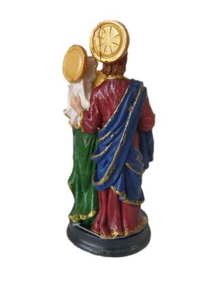 Imagem de Imagem Sagrada Família com oração 15cm Resina