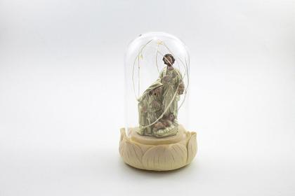 Imagem de Imagem Sagrada Família Cúpula LED Dourada Resina 16 cm