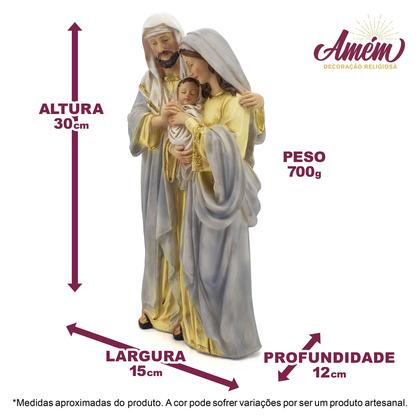 Imagem de Imagem Sagrada Familia Importada Resina 30 cm