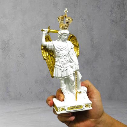 Imagem de Imagem São Miguel Arcanjo Monte Gargano com Coroa Resina 22 Cm