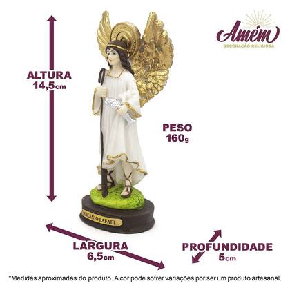 Imagem de Imagem São Rafael Arcanjo Resina 15 cm