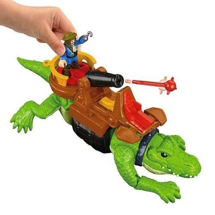 Imaginext Crocodilo e Capitão Gancho DHH63 Mattel - Bonecos