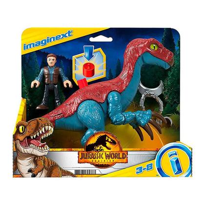 Imagem de Imaginext Jurassic World Dominion Therizinosaurus e Owen Fisher-Price GVV65 GVV63 - Mattel