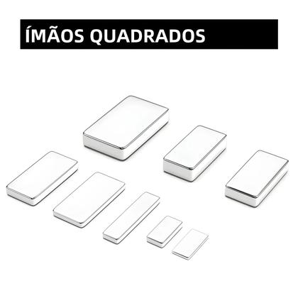 Imagem de Ímãs de Neodímio Retangulares (10x5x3, 15x5x3, 20x10x3mm) - Pacote com 200 Peças