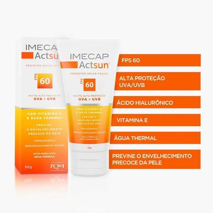Imagem de Imecap Actsun Protetor Solar Facial FPS60 50g