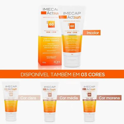 Imagem de Imecap Actsun Protetor Solar Facial FPS60 50g