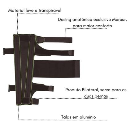 Imagem de Imobilizador de Joelho Largo Bilateral Ergonômico Ajustável Mercur