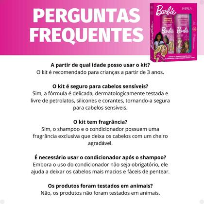 Imagem de Impala Barbie Infantil Plena e Hidratada: Shampoo e Condicionador 250ml