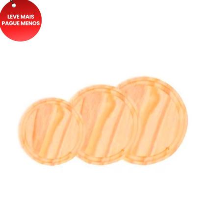 Imagem de IMPERDÍVEL Combo 3 Tábuas Madeira Rústica 29,25,20cm PMG para Frios, Queijos, Petiscos, Cozinha