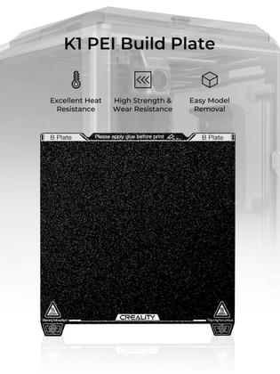 Imagem de Impressora 3D Build Plate Creality K1 PEI 235x235mm com ímã