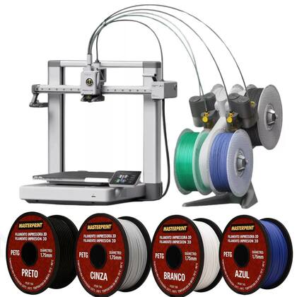 Impressora 3d Fdm Bambu Lab A1 + Ams Lite+ 4 Rolos Filamento