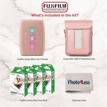 Imagem de Impressora Fujifilm Instax Mini Link 3 para Smartphone - Kit com 40 Filmes