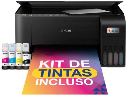 Impressora Multifuncional Epson Ecotank L3250 - Tanque de Tinta Colorida USB Wi-Fi
