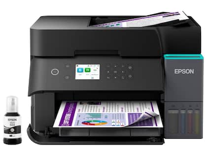 Impressora Multifuncional Epson EcoTank L6370 - Wi-Fi ADF + Garrafa Epson EcoTank T504 Preto