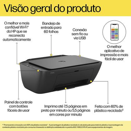 Impressora Multifuncional HP Deskjet Ink Advantage 2874 Jato de Tinta ...
