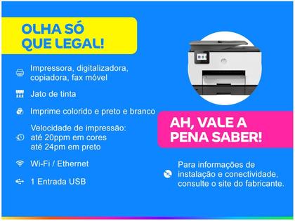 Imagem de Impressora Multifuncional HP OfficeJet Pro 9020 Jato de Tinta Colorida Wi-Fi Bivolt