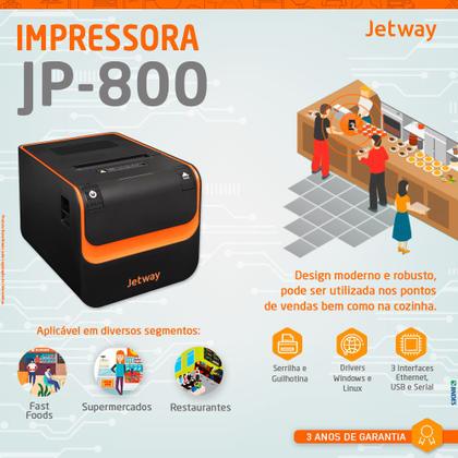 Imagem de Impressora termica nao fiscal jetway jp-800