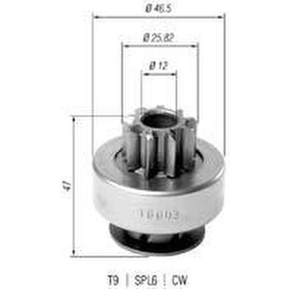 Imagem de Impulsor do motor de partida Fiat Palio 2003 a 2010 ZEN