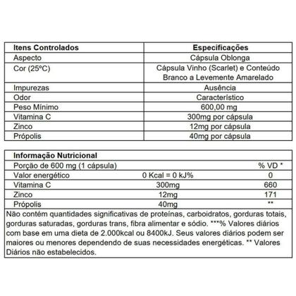 Imagem de Imune Duom Vitamina C +Zinco +Própolis c/60 Cápsulas - 60 capsulas