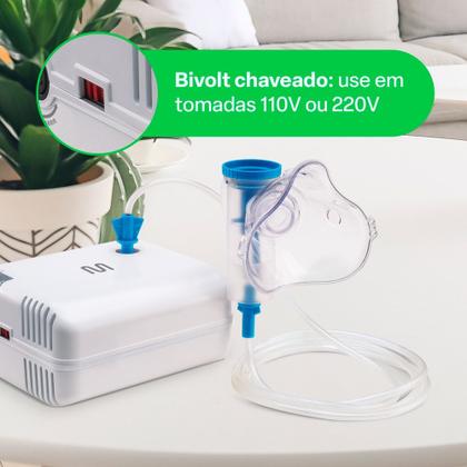 Imagem de Inalador Compressor AirPlus Bivolt Multilaser Saúde - HC223