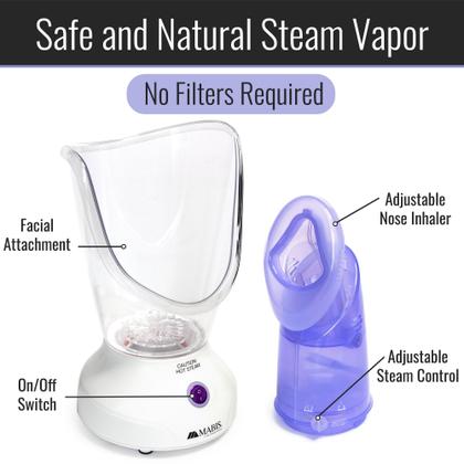 Imagem de Inalador de Vapor Mabis com Máscara Facial e Nasal Ajustável - 60ml