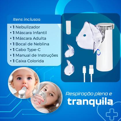 Imagem de Inalador portatil nebulizador ultrassônico adulto e infantil